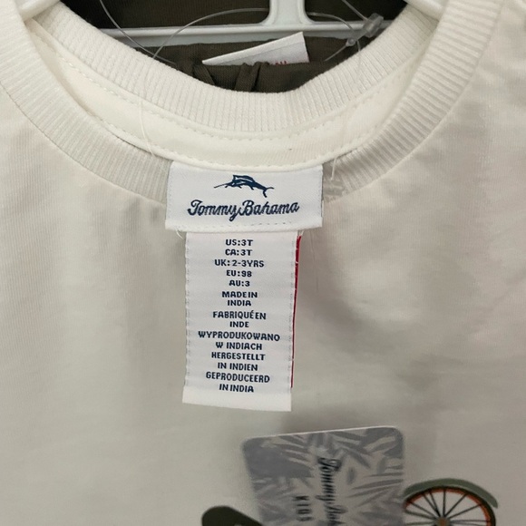 Tommy Bahama Kids Safari Graphic Tee - Cream and Orange 3 in 1 Outfit Set 3T - Picture 3 of 4